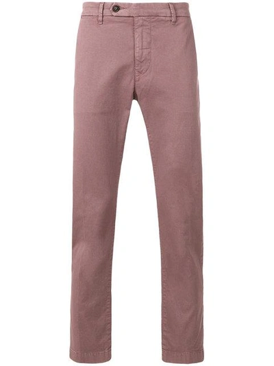Al Duca D'aosta Cuff Straight Leg Trousers In Pink