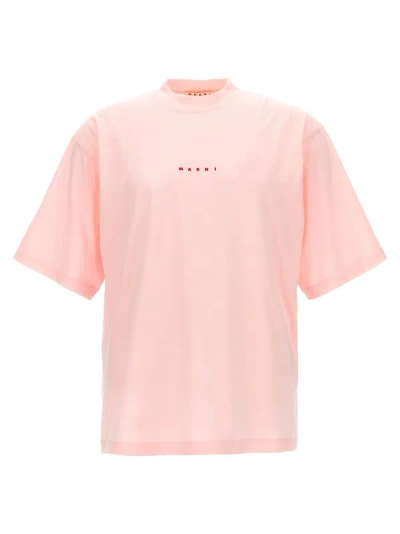 Marni Logo T-shirt In Pink