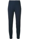 Le Tricot Perugia Cropped Slim-fit Trousers In Blue