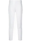Le Tricot Perugia Slim-fit Tailored Trousers In White