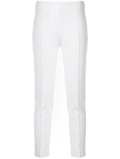 Le Tricot Perugia Slim-fit Tailored Trousers In White