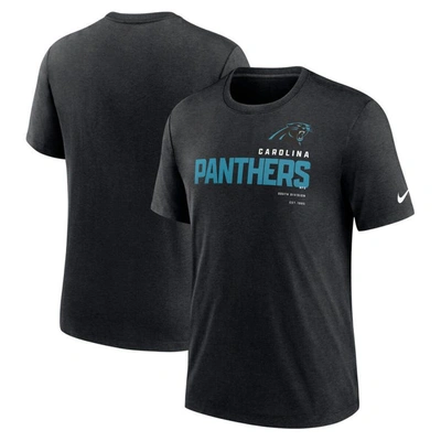 Nike Heather Black Carolina Panthers Team Tri-blend T-shirt
