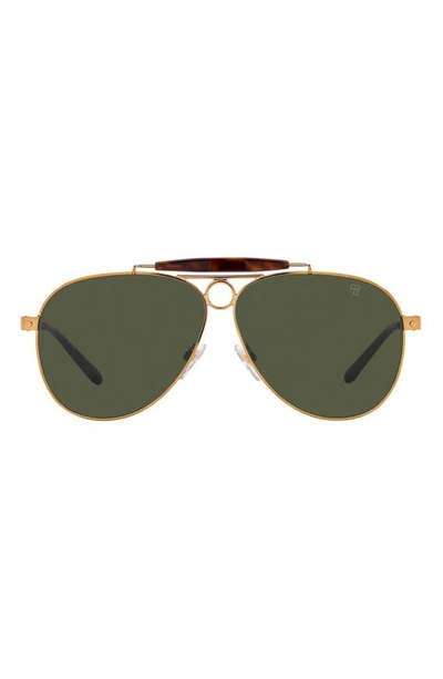 Ralph Lauren 61mm Aviator Sunglasses In Antiq Cop