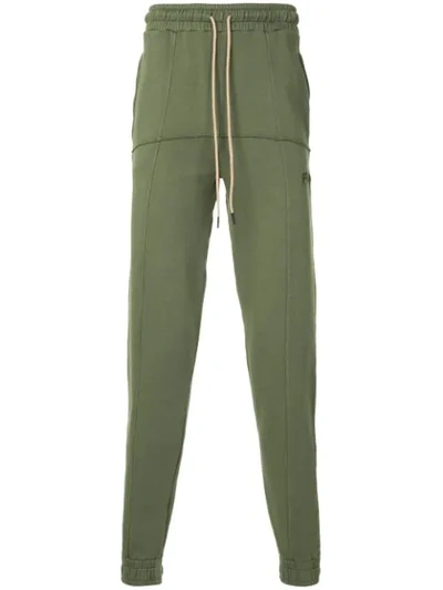 Liam Hodges Piped Track Trousers In Green