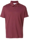 Sunspel Plain Polo Shirt In Pink & Purple