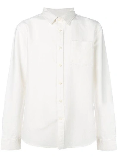 Kent & Curwen Long Sleeved Cotton Shirt In White