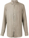 Massimo Alba Round Collar Canary Shirt