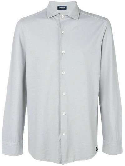 Drumohr Cutaway Collar Shirt In Grey