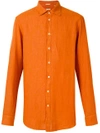 Massimo Alba Round Collar Canary Shirt