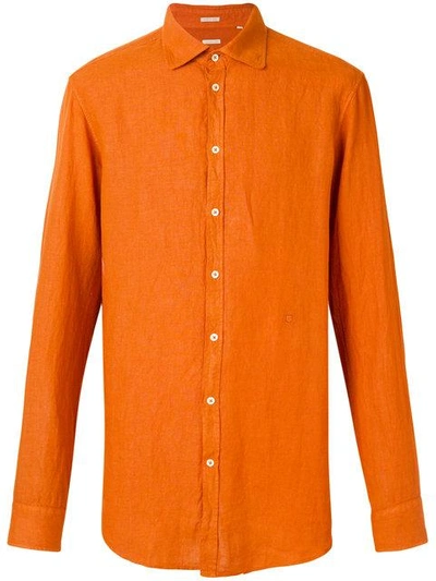 Massimo Alba Round Collar Canary Shirt