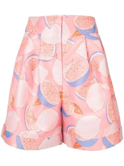 Vika Gazinskaya Lemon Print Shorts - Pink