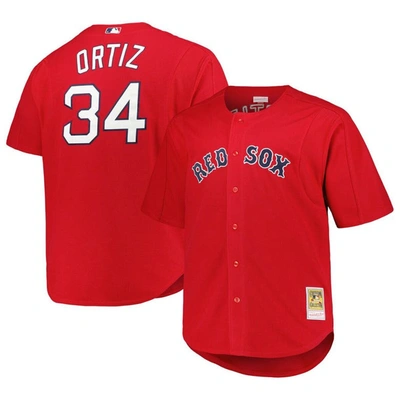 Mitchell & Ness David Ortiz Red Boston Red Sox Big & Tall Cooperstown Collection Batting Practice Re