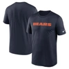Nike Navy Chicago Bears Legend Wordmark Performance T-shirt In Blue