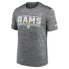 Nike Gray Los Angeles Rams Yardline Velocity Performance T-shirt In Black