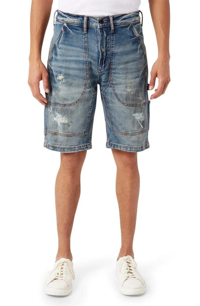 Prps Andes Denim Shorts In Medium Indigo