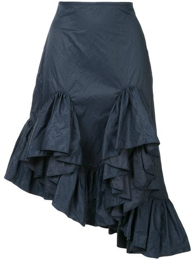 Marques' Almeida Marques'almeida Asymmetric Frill Skirt - Blue