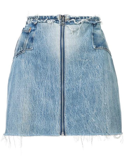 Re/done Core Denim Mini Skirt Denim In Blue