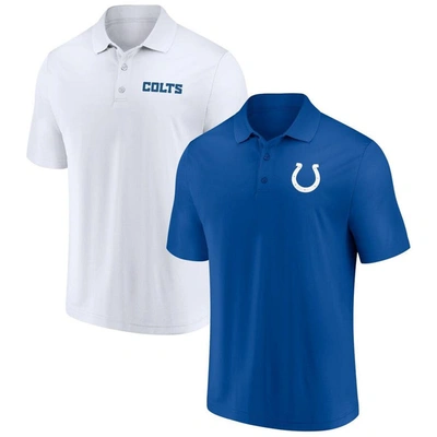 Fanatics Branded Royal/white Indianapolis Colts Dueling Two-pack Polo Set