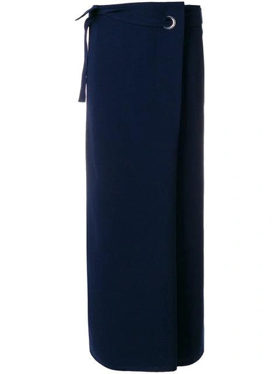 Eudon Choi Tied Waist Wrap Skirt - Blue