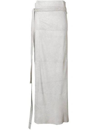 Olsthoorn Vanderwilt Wrapped Long Skirt In Grey