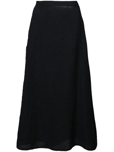 Yohji Yamamoto Straight-fit Midi Skirt - Black