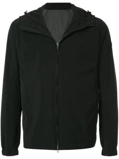 Attachment Zipped Hooded Sweatshirt In Black