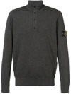 Stone Island Snap Button Placket Knitted Jumper
