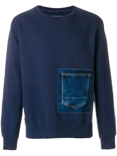 Natural Selection Reworked Pocket Sweatshirt In Blue