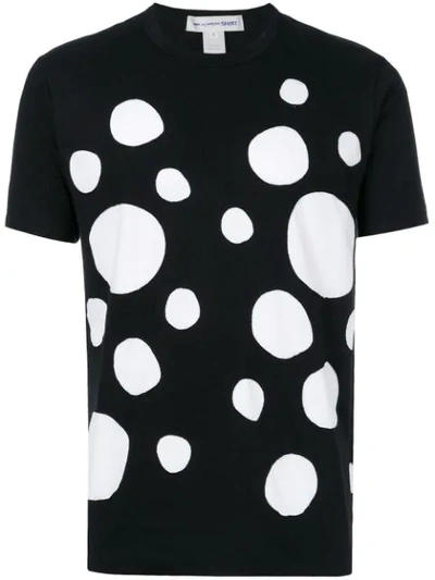 Comme Des Garçons Shirt Unisex Printed T-shirt In Black White|nero