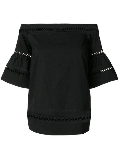 Michael Michael Kors Embroidered Off Shoulder Top