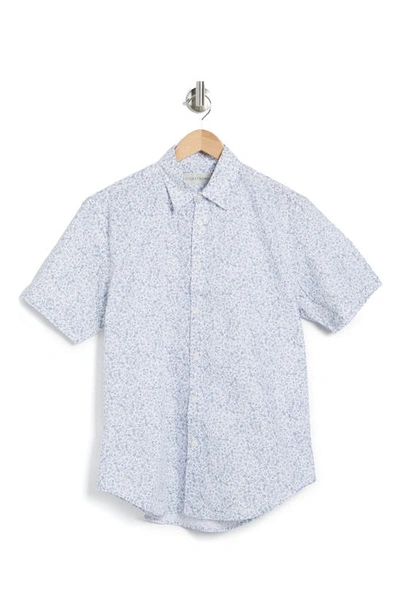 Coastaoro Astor Printed Short Sleeve Shirt In Aiyana Navy