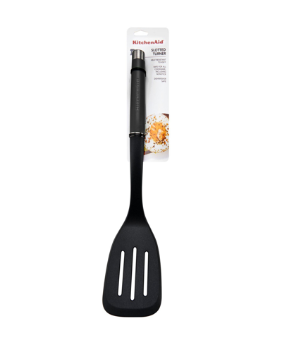 Kitchenaid Gourmet Nylon Slotted Turner, One Size In Onyx Black