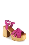 Zigi Marcy Platform Sandal In Fuscha Lth