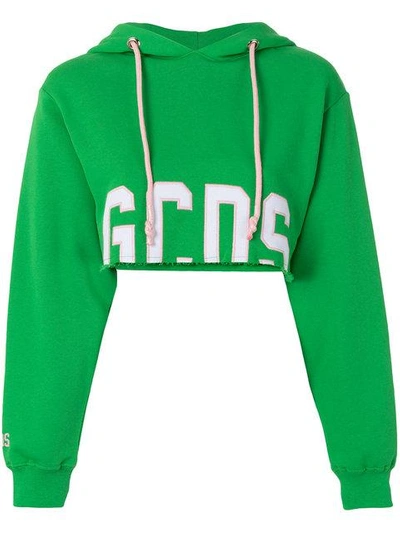 Gcds Cropped Hoody - Green
