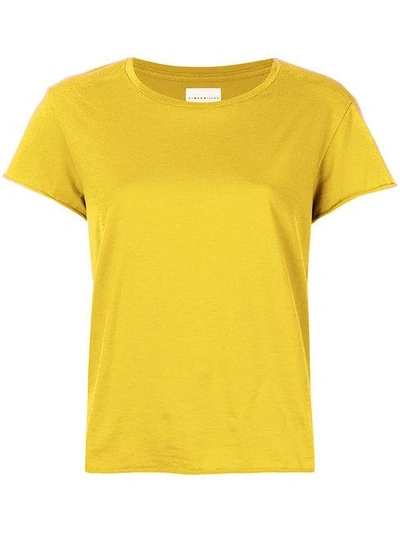 Simon Miller Raw-edged T-shirt - Yellow In Yellow & Orange
