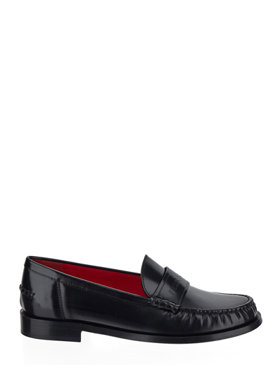 Ferragamo Salvatore  Irina Logo Embossed Loafers In Nero