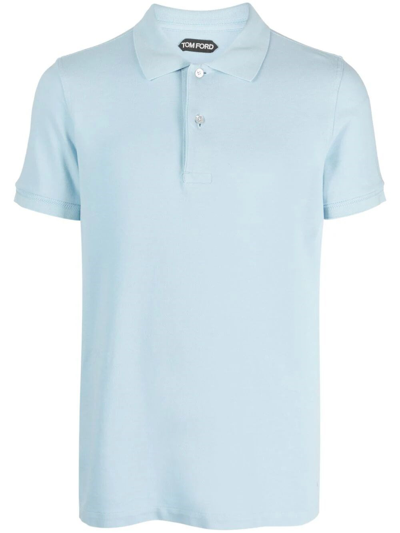 Tom Ford Cotton Piqué Polo Shirt - Men's - Cotton In Blue