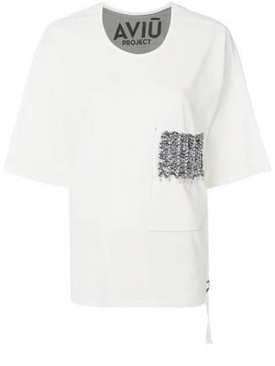 Aviu Aviù Embellished Pocket Oversize T-shirt - White