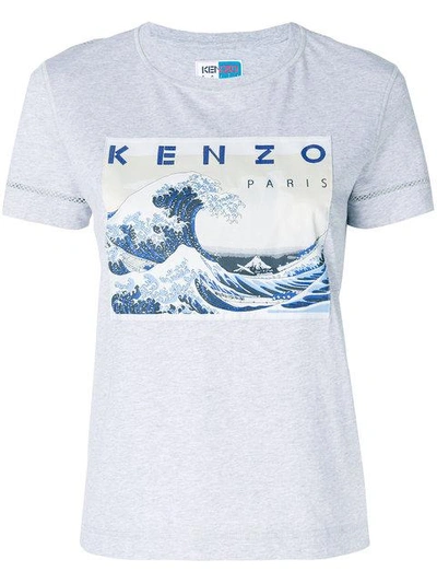 Kenzo Graphic Print T-shirt - Grey