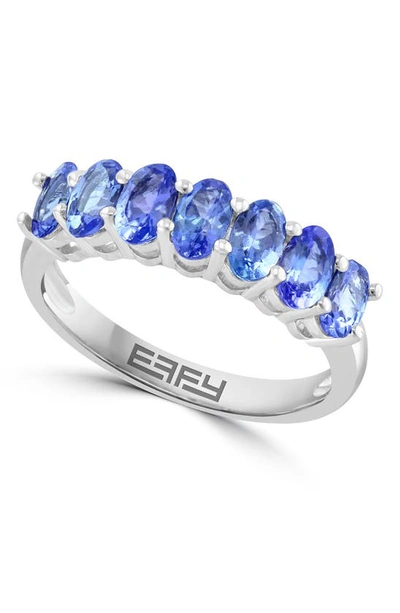 Effy Sterling Silver Tanzanite Ring In Blue