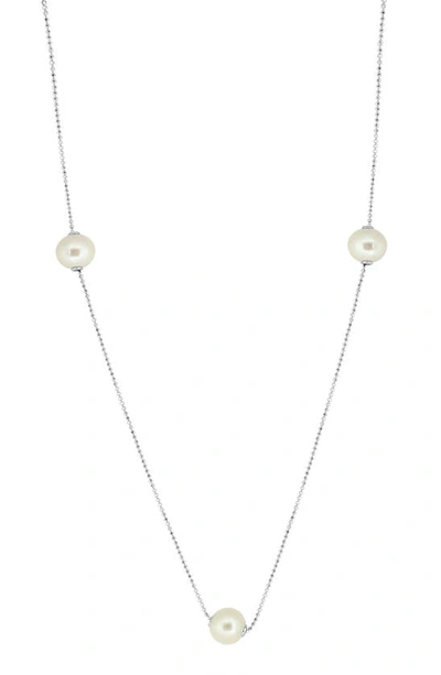 Effy Sterling Silver 9–10mm Freshwater Pearl Station Necklace In White