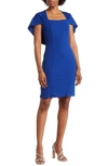 Marina Capelet Sleeve Dress In Roy