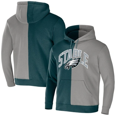 Staple Nfl X  Green Philadelphia Eagles Split Logo Pullover Hoodie