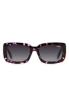 Quay Yada Yada 39mm Polarized Rectangle Sunglasses In Purple  display picture 3