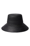 Brixton Lopez Straw Bucket Hat In Coronado Black