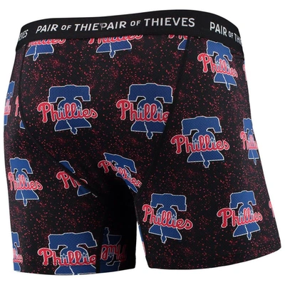 Pair Of Thieves Black Philadelphia Phillies Super Fit 2-pack Boxer Briefs Set