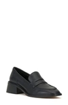 Vince Camuto Enachel Penny Loafer In Black Leather