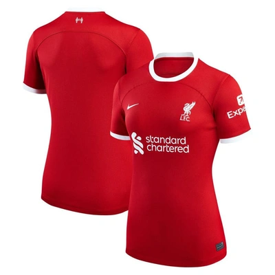 Nike Liverpool Fc 2023/24 Stadium Home  Women's Dri-fit Soccer Jersey In Red