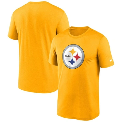 Nike Gold Pittsburgh Steelers Legend Logo Performance T-shirt In Brown