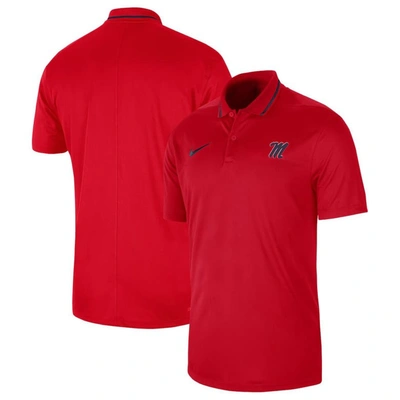 Nike Red Ole Miss Rebels 2023 Sideline Coaches Performance Polo